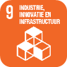Logo SDG 9 Industrie, innovatie en infrastructu 
